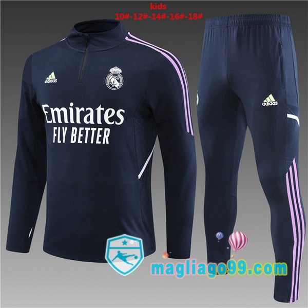 Magliago - Passione Maglie Thai Affidabili Basso Costo Online Shop | Tuta da Allenamento Real Madrid Bambino Blu Royal 2023/2024
