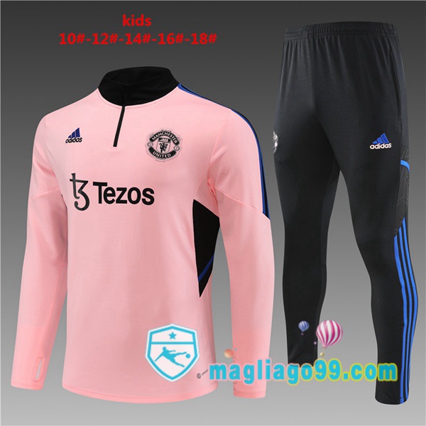 Magliago - Passione Maglie Thai Affidabili Basso Costo Online Shop | Tuta da Allenamento Manchester United Bambino Rosa 2023/2024