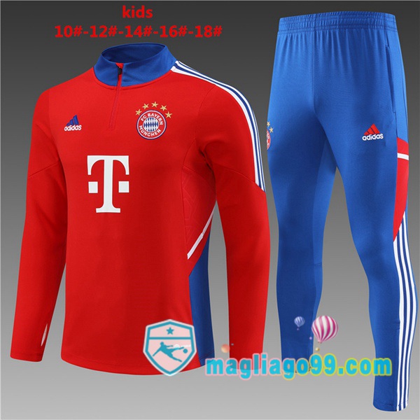 Magliago - Passione Maglie Thai Affidabili Basso Costo Online Shop | Tuta da Allenamento Bayern Monaco Bambino Rosso 2023/2024