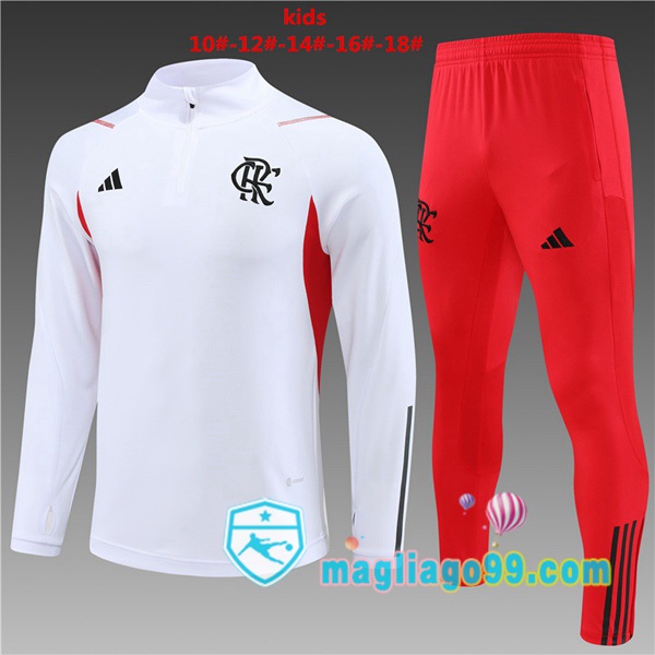 Magliago - Passione Maglie Thai Affidabili Basso Costo Online Shop | Tuta da Allenamento Flamengo Bambino Bianco 2023/2024