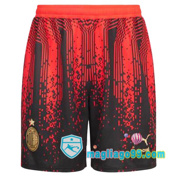 Magliago - Passione Maglie Thai Affidabili Basso Costo Online Shop | Pantalonici Da Calcio AC Milan Quattro Rosso Nero 2022/2023