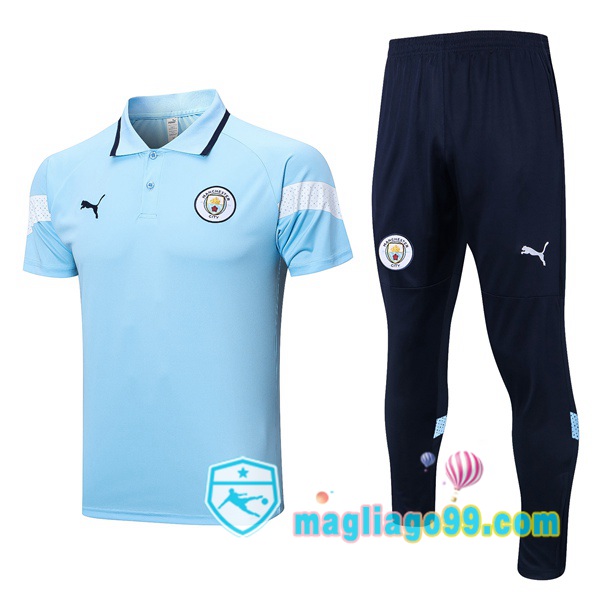 Magliago - Passione Maglie Thai Affidabili Basso Costo Online Shop | Manchester City Polo Maglia Uomo + Pantaloni Blu 2023/2024
