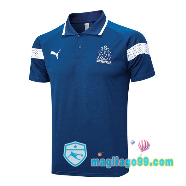 Magliago - Passione Maglie Thai Affidabili Basso Costo Online Shop | Marsiglia OM Polo Maglia Uomo Blu 2023/2024