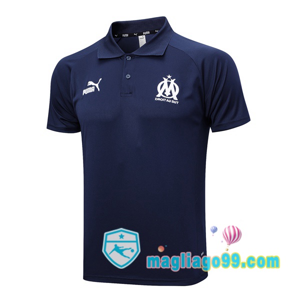 Magliago - Passione Maglie Thai Affidabili Basso Costo Online Shop | Marsiglia OM Polo Maglia Uomo Blu Royal 2023/2024