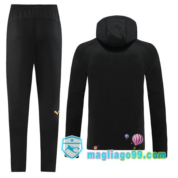 Giacca Con Cappuccio Marsiglia OM Nero 2023/2024