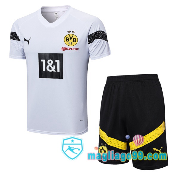 Magliago - Passione Maglie Thai Affidabili Basso Costo Online Shop | Tuta Maglie Allenamento Dortmund BVB + Shorts Bianco 2023/2024