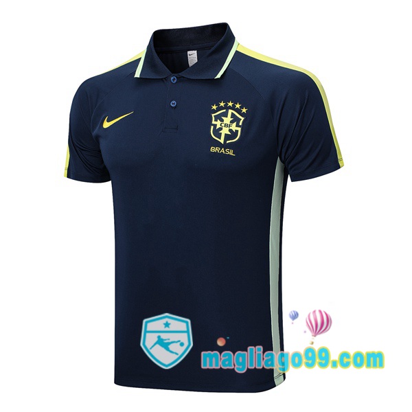 Magliago - Passione Maglie Thai Affidabili Basso Costo Online Shop | Brasile Polo Maglia Uomo Blu Royal 2023/2024