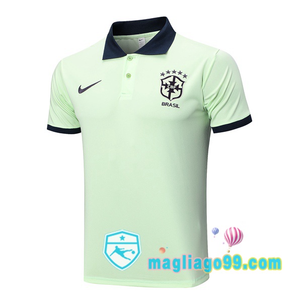 Magliago - Passione Maglie Thai Affidabili Basso Costo Online Shop | Brasile Polo Maglia Uomo Verde 2023/2024