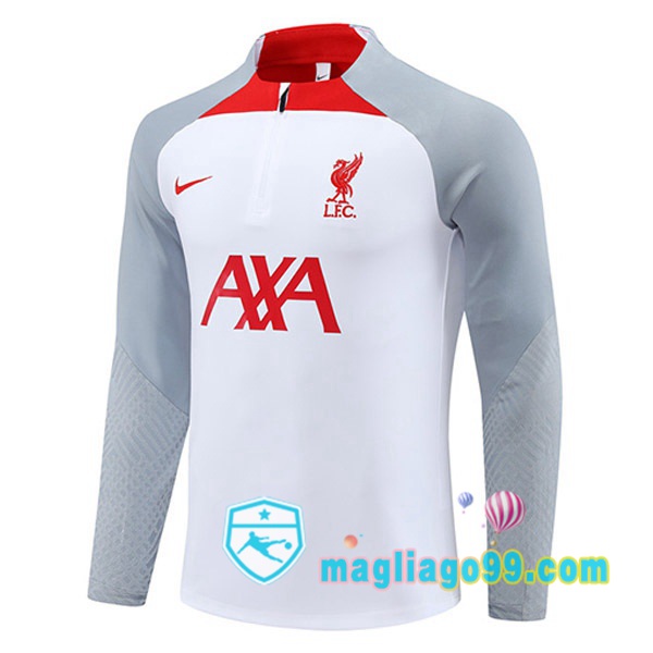 Magliago - Passione Maglie Thai Affidabili Basso Costo Online Shop | Felpe Allenamento FC Liverpool Bianco Grigio 2023/2024