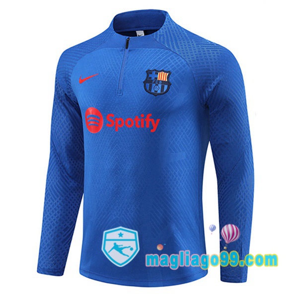 Magliago - Passione Maglie Thai Affidabili Basso Costo Online Shop | Felpe Allenamento FC Barcellona Blu 2023/2024
