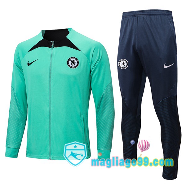 Magliago - Passione Maglie Thai Affidabili Basso Costo Online Shop | Giacca Da Allenamento FC Chelsea Verde 2023/2024