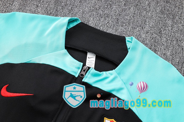 Giacca Da Allenamento FC Barcellona Nero Verde 2023/2024