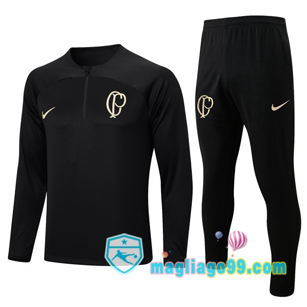 Magliago - Passione Maglie Thai Affidabili Basso Costo Online Shop | Tuta da Allenamento Corinthians Nero 2023/2024