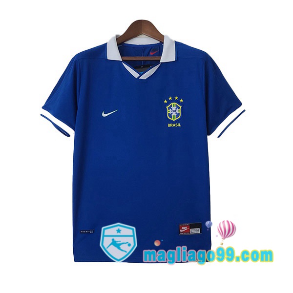 Magliago - Passione Maglie Thai Affidabili Basso Costo Online Shop | Maglia Storica Brasile Retro Seconda Blu 1997