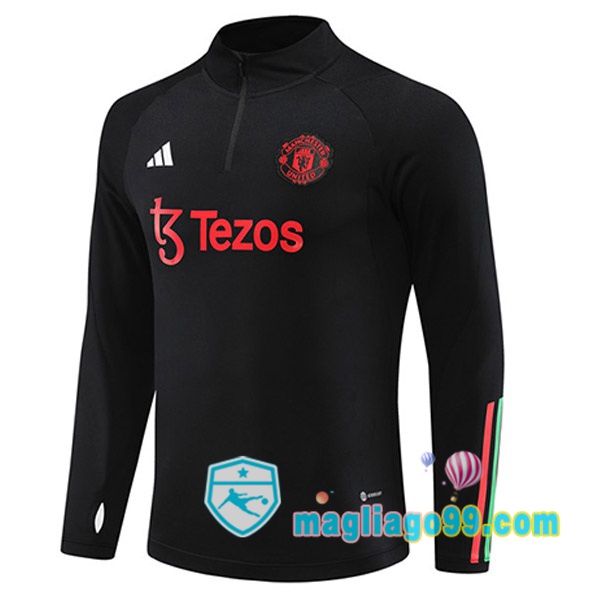 Magliago - Passione Maglie Thai Affidabili Basso Costo Online Shop | Felpe Allenamento Manchester United Nero 2023/2024