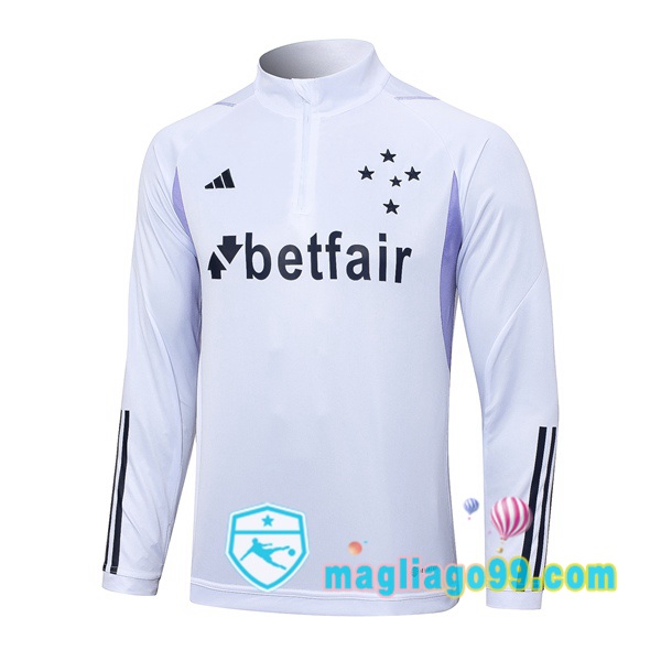 Magliago - Passione Maglie Thai Affidabili Basso Costo Online Shop | Felpe Allenamento Cruzeiro EC Bianco 2023/2024