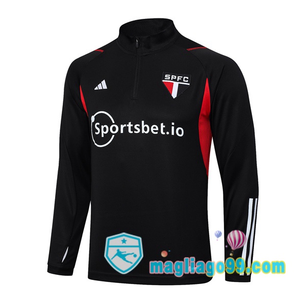 Magliago - Passione Maglie Thai Affidabili Basso Costo Online Shop | Felpe Allenamento Sao Paulo FC Nero 2023/2024