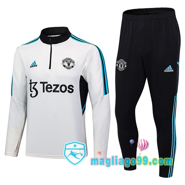 Magliago - Passione Maglie Thai Affidabili Basso Costo Online Shop | Tuta da Allenamento Manchester United Bianco 2023/2024