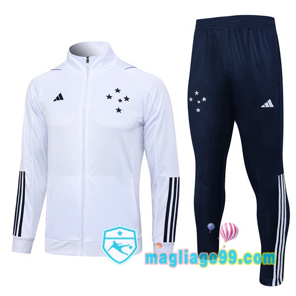 Magliago - Passione Maglie Thai Affidabili Basso Costo Online Shop | Giacca Da Allenamento Cruzeiro EC Bianco 2023/2024