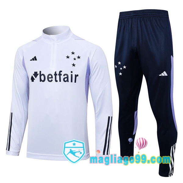 Magliago - Passione Maglie Thai Affidabili Basso Costo Online Shop | Tuta da Allenamento Cruzeiro EC Bianco 2023/2024