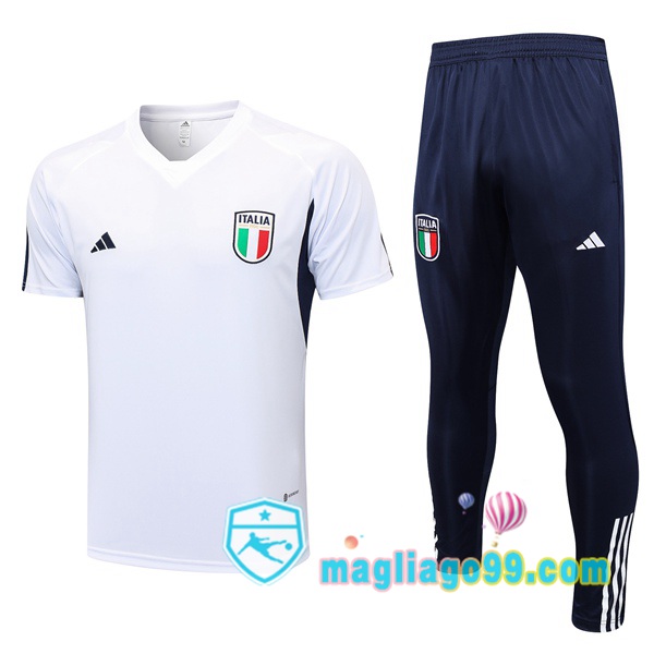 Magliago - Passione Maglie Thai Affidabili Basso Costo Online Shop | Tuta Maglie Allenamento Italia + Pantaloni Bianco 2023/2024