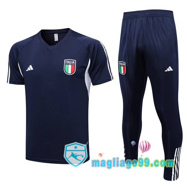Magliago - Passione Maglie Thai Affidabili Basso Costo Online Shop | Tuta Maglie Allenamento Italia + Pantaloni Blu Royal 2023/2024