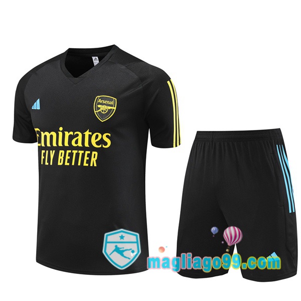 Magliago - Passione Maglie Thai Affidabili Basso Costo Online Shop | Tuta Maglie Allenamento Arsenal + Shorts Nero 2023/2024