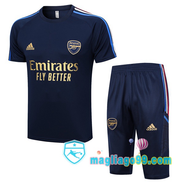 Magliago - Passione Maglie Thai Affidabili Basso Costo Online Shop | Tuta Maglie Allenamento Arsenal + Shorts Blu Royal 2023/2024
