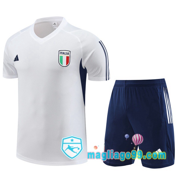 Magliago - Passione Maglie Thai Affidabili Basso Costo Online Shop | Tuta Maglie Allenamento Italia + Shorts Bianco 2023/2024