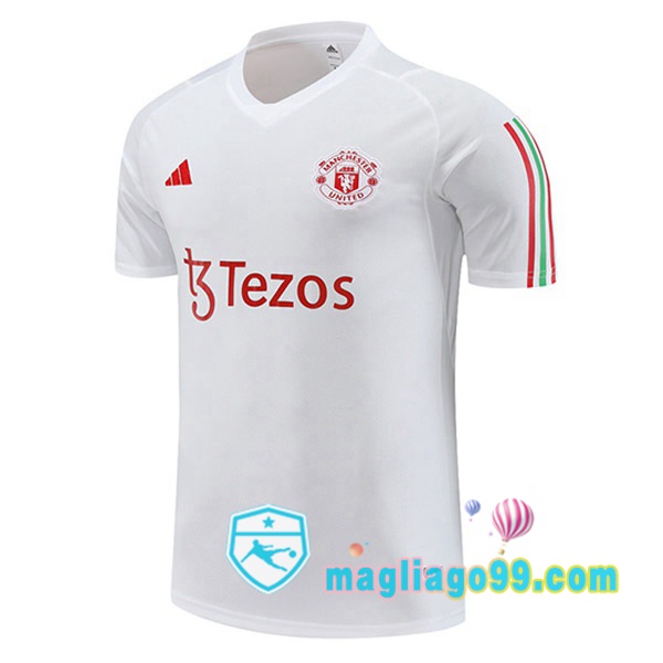 Magliago - Passione Maglie Thai Affidabili Basso Costo Online Shop | Tuta Maglie Allenamento Manchester United Bianco 2023/2024