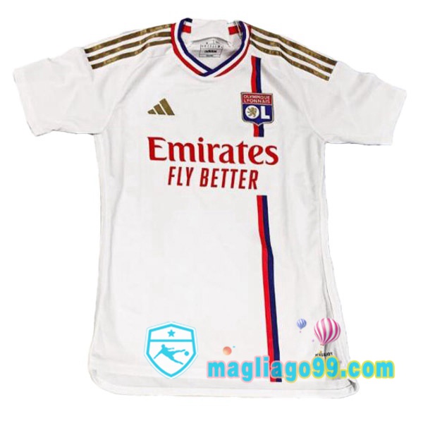 Magliago - Passione Maglie Thai Affidabili Basso Costo Online Shop | Maglia Lyon OL Prima Bianco Versione Trapelata 2023/2024
