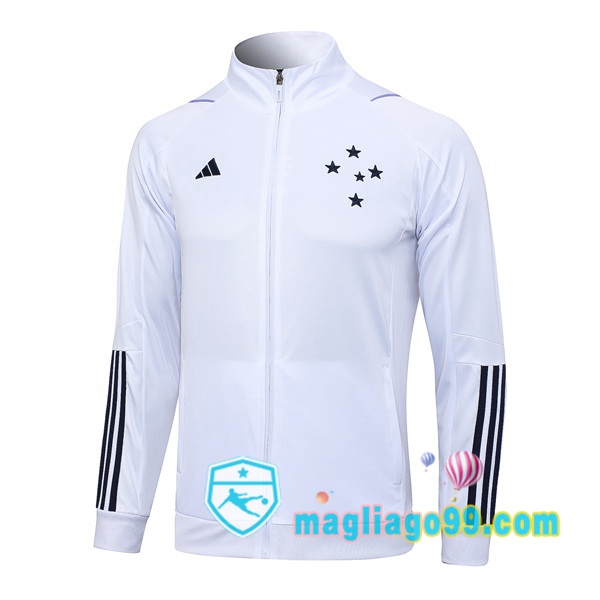 Magliago - Passione Maglie Thai Affidabili Basso Costo Online Shop | Giacca Da Allenamento Cruzeiro EC Bianco 2023/2024