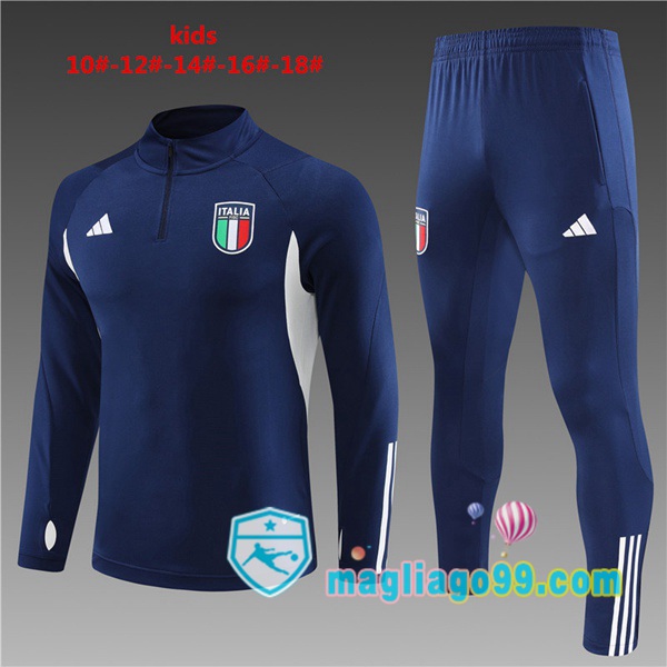 Magliago - Passione Maglie Thai Affidabili Basso Costo Online Shop | Tuta da Allenamento Italia Bambino Blu Royal 2023/2024