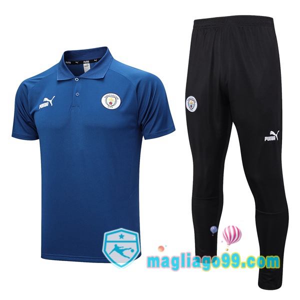 Magliago - Passione Maglie Thai Affidabili Basso Costo Online Shop | Manchester City Polo Maglia Uomo + Pantaloni Blu Royal 2023/2024