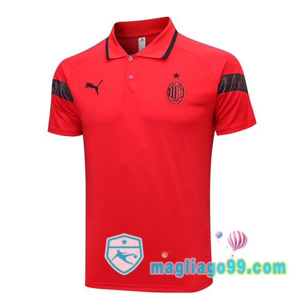 Magliago - Passione Maglie Thai Affidabili Basso Costo Online Shop | AC Milan Polo Maglia Uomo Rosso 2023/2024