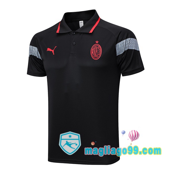 Magliago - Passione Maglie Thai Affidabili Basso Costo Online Shop | AC Milan Polo Maglia Uomo Nero 2023/2024