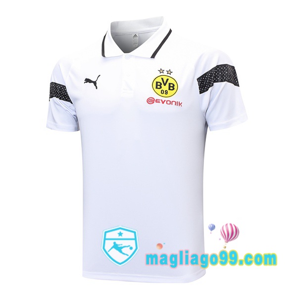 Magliago - Passione Maglie Thai Affidabili Basso Costo Online Shop | Dortmund BVB Polo Maglia Uomo Bianco 2023/2024