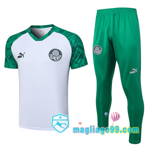 Magliago - Passione Maglie Thai Affidabili Basso Costo Online Shop | Tuta Maglie Allenamento Palmeiras + Pantaloni Bianco 2023/2024