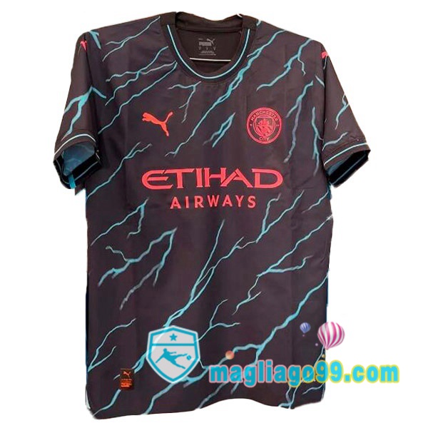 Magliago - Passione Maglie Thai Affidabili Basso Costo Online Shop | Maglia Manchester City Terza Nero Versione Trapelata 2023/2024