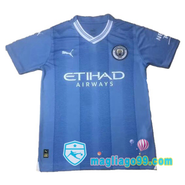 Magliago - Passione Maglie Thai Affidabili Basso Costo Online Shop | Maglia Manchester City Prima Blu Versione Trapelata 2023/2024