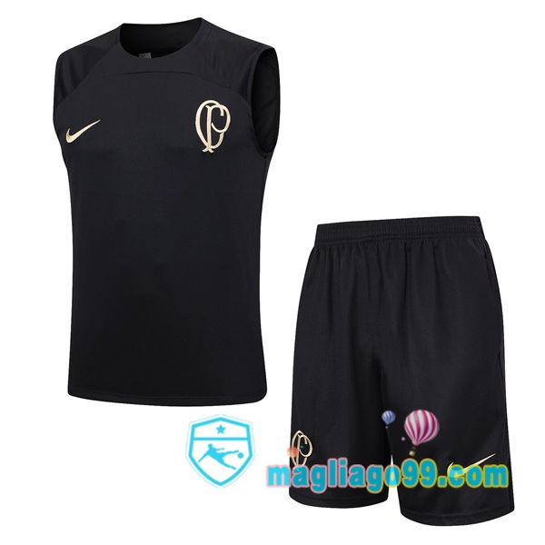 Magliago - Passione Maglie Thai Affidabili Basso Costo Online Shop | Gilet Calcio Corinthians + Shorts Nero 2023/2024