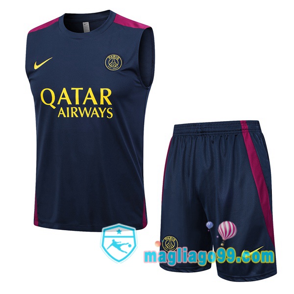 Magliago - Passione Maglie Thai Affidabili Basso Costo Online Shop | Gilet Calcio Paris PSG + Shorts Blu Royal 2023/2024
