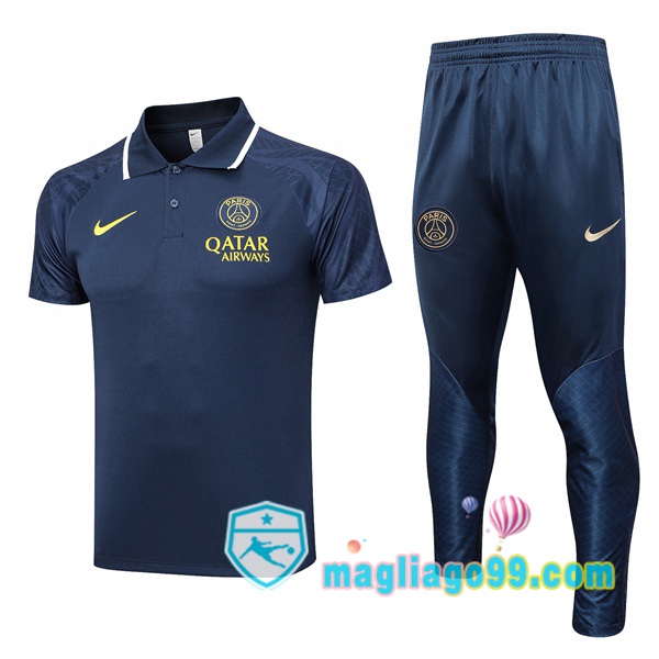 Magliago - Passione Maglie Thai Affidabili Basso Costo Online Shop | Paris PSG Polo Maglia Uomo + Pantaloni Blu Royal 2023/2024