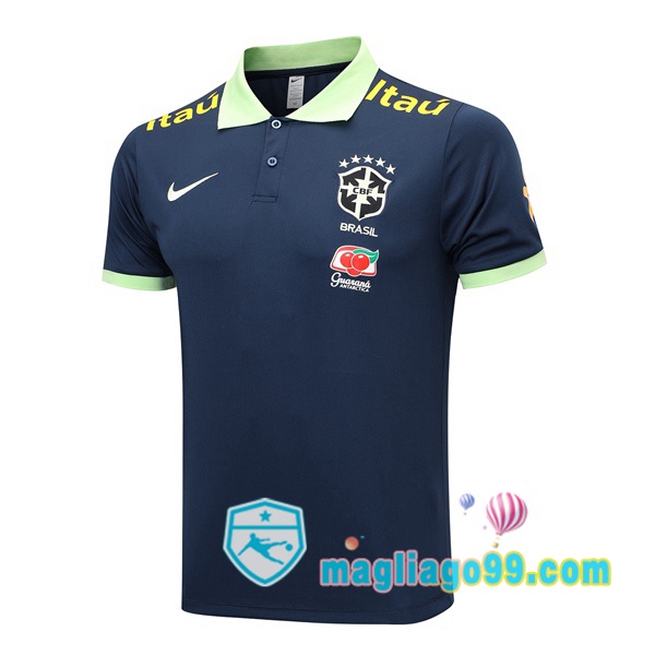 Magliago - Passione Maglie Thai Affidabili Basso Costo Online Shop | Brasile Polo Maglia Uomo Blu Royal 2023/2024