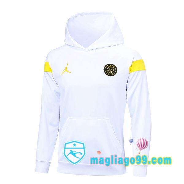 Magliago - Passione Maglie Thai Affidabili Basso Costo Online Shop | Felpa Con Cappuccio JORDAN Paris PSG Bianco 2023/2024
