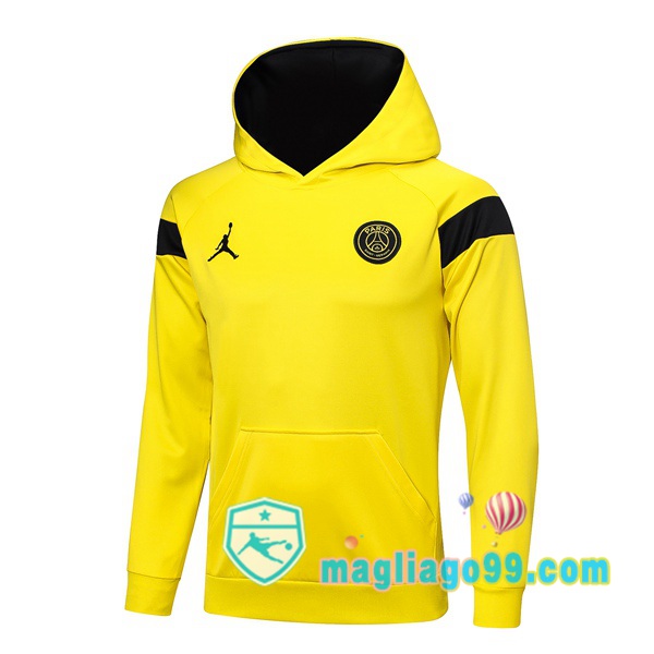 Magliago - Passione Maglie Thai Affidabili Basso Costo Online Shop | Felpa Con Cappuccio JORDAN Paris PSG Giallo 2023/2024