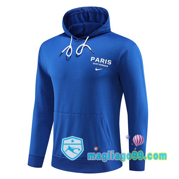 Magliago - Passione Maglie Thai Affidabili Basso Costo Online Shop | Felpa Con Cappuccio Paris PSG Blu 2023/2024