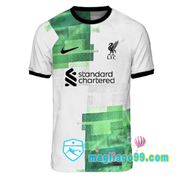 Magliago - Passione Maglie Thai Affidabili Basso Costo Online Shop | Maglia FC Liverpool Seconda Bianco Verde Versione Trapelata 2023/2024