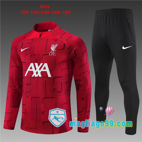 Magliago - Passione Maglie Thai Affidabili Basso Costo Online Shop | Tuta da Allenamento FC Liverpool Bambino Rosso 2023/2024