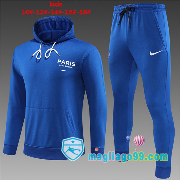 Magliago - Passione Maglie Thai Affidabili Basso Costo Online Shop | Giacca Con Cappuccio Paris PSG Bambino Blu 2023/2024